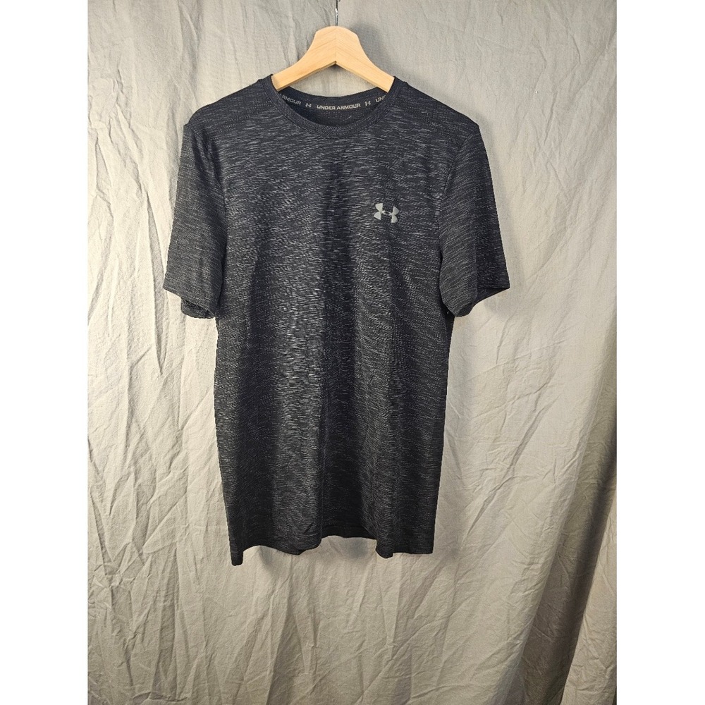 Under Armour Mens HeatGear Space Dye Training T-Shirt Gray MD Medium Activewear - Picture 1 of 3
